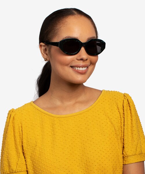 Swan Fleuries AcétateSoleil de Lunette de vue pour Femmes d'EyeBuyDirect