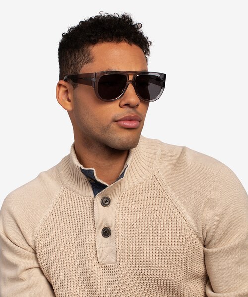 Southwest Clear Gray AcetateSunglass Frames for Men from EyeBuyDirect