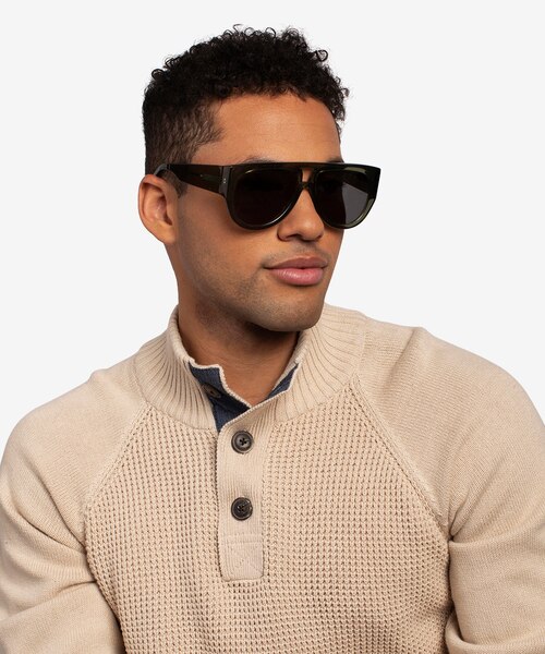 Southwest Clear Green AcetateSunglass Frames for Men from EyeBuyDirect