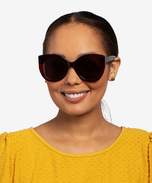 June Burgundy AcetateSunglass Frames for Women from EyeBuyDirect