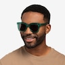 Los Angeles Clear Green AcetateSunglass Frames for Men from EyeBuyDirect