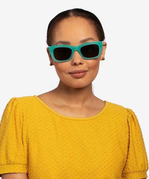 Turquoise Because -  Acetate Sunglasses
