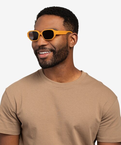 Claudel Orange AcetateSunglass Frames for Men from EyeBuyDirect