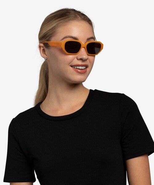 Claudel Orange AcetateSunglass Frames for Women from EyeBuyDirect