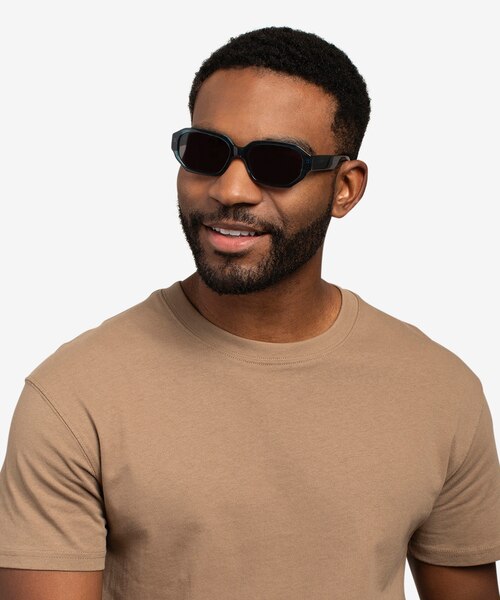 Claudel Teal AcetateSunglass Frames for Men from EyeBuyDirect