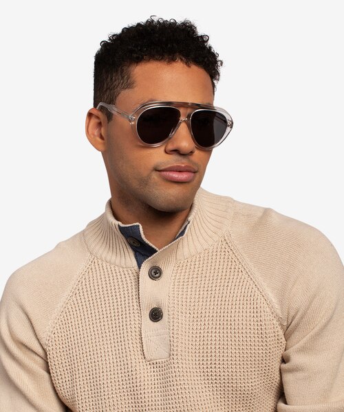 Map Clear AcetateSunglass Frames for Men from EyeBuyDirect