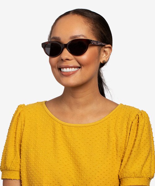 Vacation Clear Brown AcetateSunglass Frames for Women from EyeBuyDirect