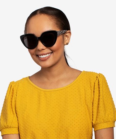 Black Santa Monica -  Acetate Sunglasses