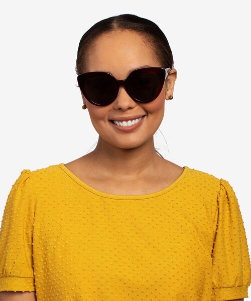 Santa Monica Burgundy AcetateSunglass Frames for Women from EyeBuyDirect