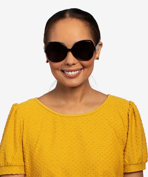 Paradise Black PlasticSunglass Frames for Women from EyeBuyDirect