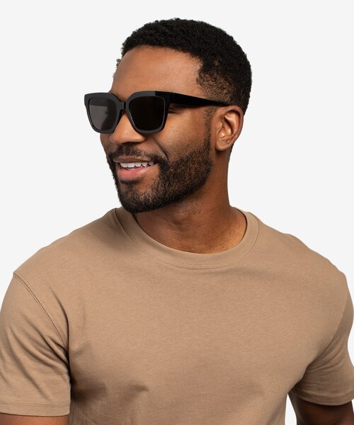 Itinerary Black AcetateSunglass Frames for Men from EyeBuyDirect
