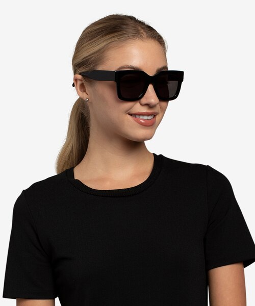 Monterey Black AcetateSunglass Frames for Women from EyeBuyDirect