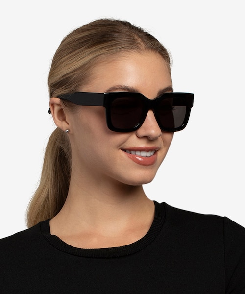 Monterey Black AcetateSunglass Frames for Women from EyeBuyDirect