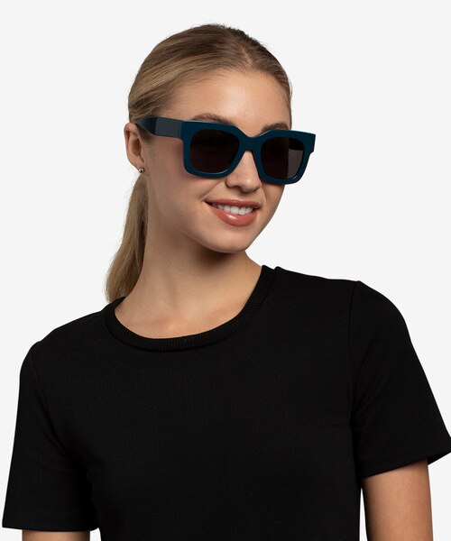 Monterey Teal AcétateSoleil de Lunette de vue pour Femmes d'EyeBuyDirect