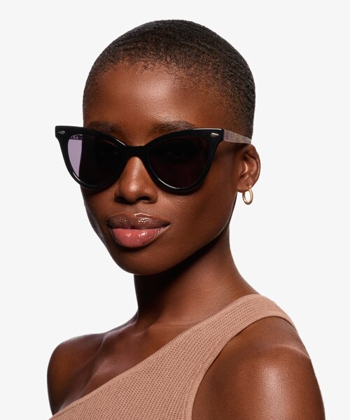 Take Black Clear Gold AcetateSunglass Frames for Women from EyeBuyDirect