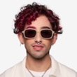 Opacity Beige AcetateSunglass Frames for Men from EyeBuyDirect