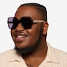 Beam Clear Brown Champagne AcetateSunglass Frames for Men from EyeBuyDirect