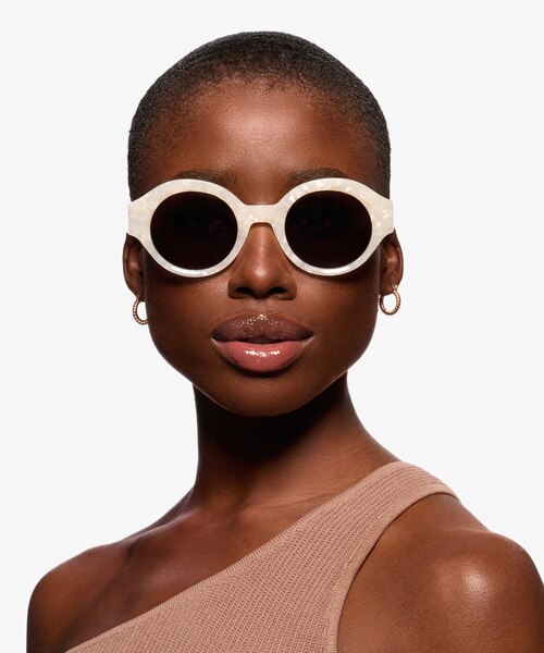 Supernova White Burgundy AcetateSunglass Frames for Women from EyeBuyDirect