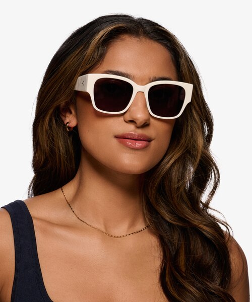 Myla White AcetateSunglass Frames for Women from EyeBuyDirect