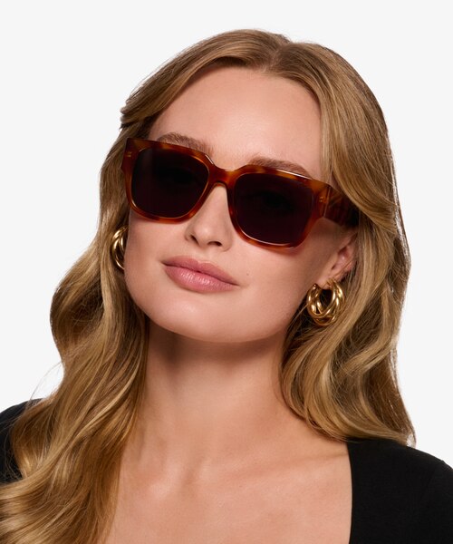 Selene Brown Tortoise AcetateSunglass Frames for Women from EyeBuyDirect