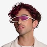 Sonic White PlasticSunglass Frames for Men from EyeBuyDirect