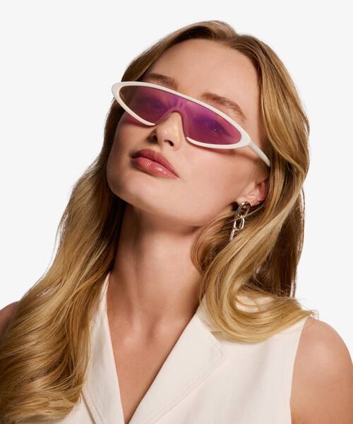 White Sonic -  Plastic Sunglasses