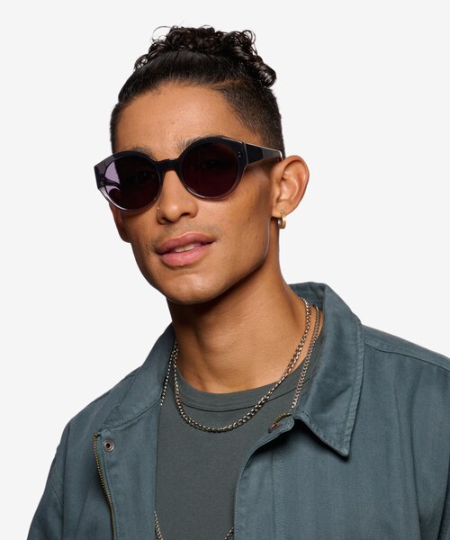 Trice Clear Black Clear AcetateSunglass Frames for Men from EyeBuyDirect