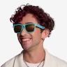 Skyward Aqua Gold PlasticSunglass Frames for Men from EyeBuyDirect