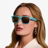 Skyward Aqua Gold PlasticSunglass Frames for Women from EyeBuyDirect