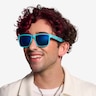 Surf Aqua Blue PlasticSunglass Frames for Men from EyeBuyDirect