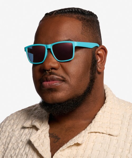 Current Aqua Pink PlasticSunglass Frames for Men from EyeBuyDirect
