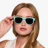 Salty Turquoise Gray PlasticSunglass Frames for Women from EyeBuyDirect