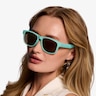 Ship Turquoise Gold PlasticSunglass Frames for Women from EyeBuyDirect