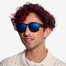 Oceanic Black Blue PlasticSunglass Frames for Men from EyeBuyDirect
