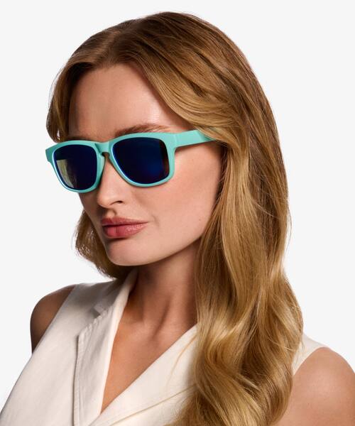 Turquoise Blue Nautical -  Plastic Sunglasses