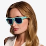 Nautical Turquoise Blue PlasticSunglass Frames for Women from EyeBuyDirect