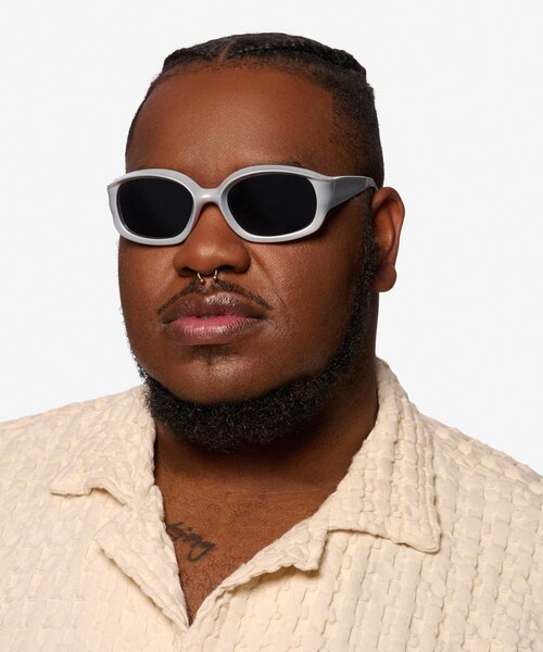 Astro Nasa Silver PlasticSunglass Frames for Men from EyeBuyDirect