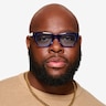 Kitt Crystal Dark Blue AcetateSunglass Frames for Men from EyeBuyDirect