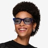 Kitt Crystal Dark Blue AcetateSunglass Frames for Women from EyeBuyDirect