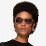 Bowie Crystal Peach AcetateSunglass Frames for Women from EyeBuyDirect
