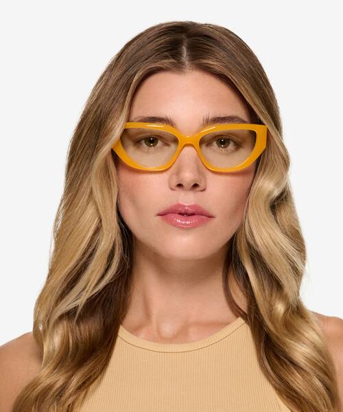 Crystal Yellow Edie -  Acetate Sunglasses