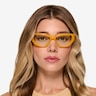 Edie Crystal Yellow AcetateSunglass Frames for Women from EyeBuyDirect