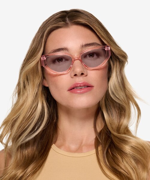 Edie Crystal Pink AcetateSunglass Frames for Women from EyeBuyDirect