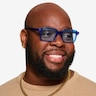 Nat Crystal Blue AcetateSunglass Frames for Men from EyeBuyDirect