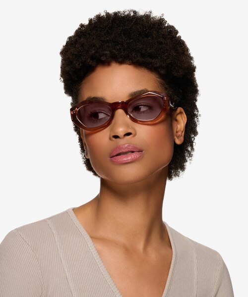 Francoise Crystal Brown AcetateSunglass Frames for Women from EyeBuyDirect