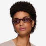 Francoise Crystal Brown AcetateSunglass Frames for Women from EyeBuyDirect