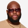 Aretha Crystal Red AcetateSunglass Frames for Men from EyeBuyDirect