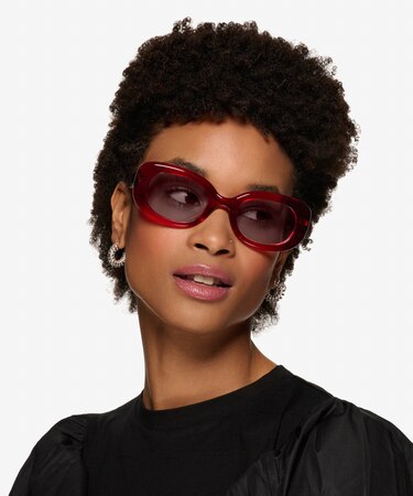 Crystal Red Aretha -  Acetate Sunglasses