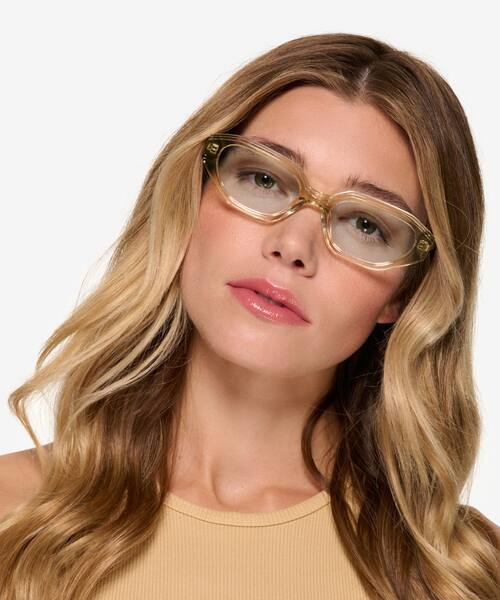 Crsytal Yellow Ronette -  Acetate Sunglasses