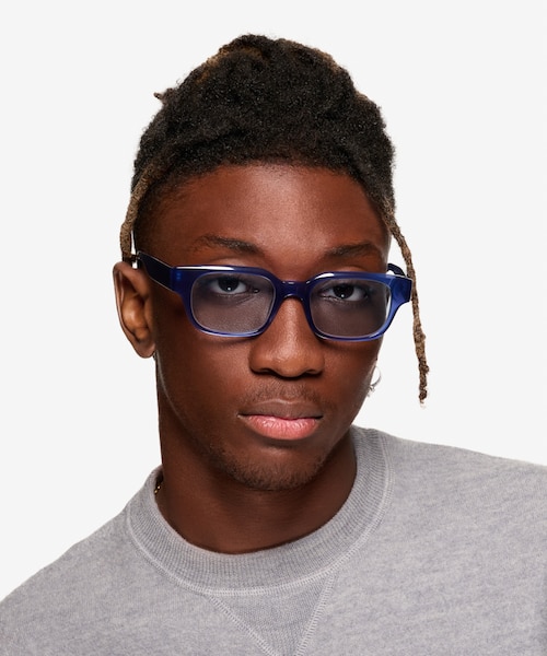 Canna Crystal Blue Alternative MaterialsSunglass Frames for Men from EyeBuyDirect